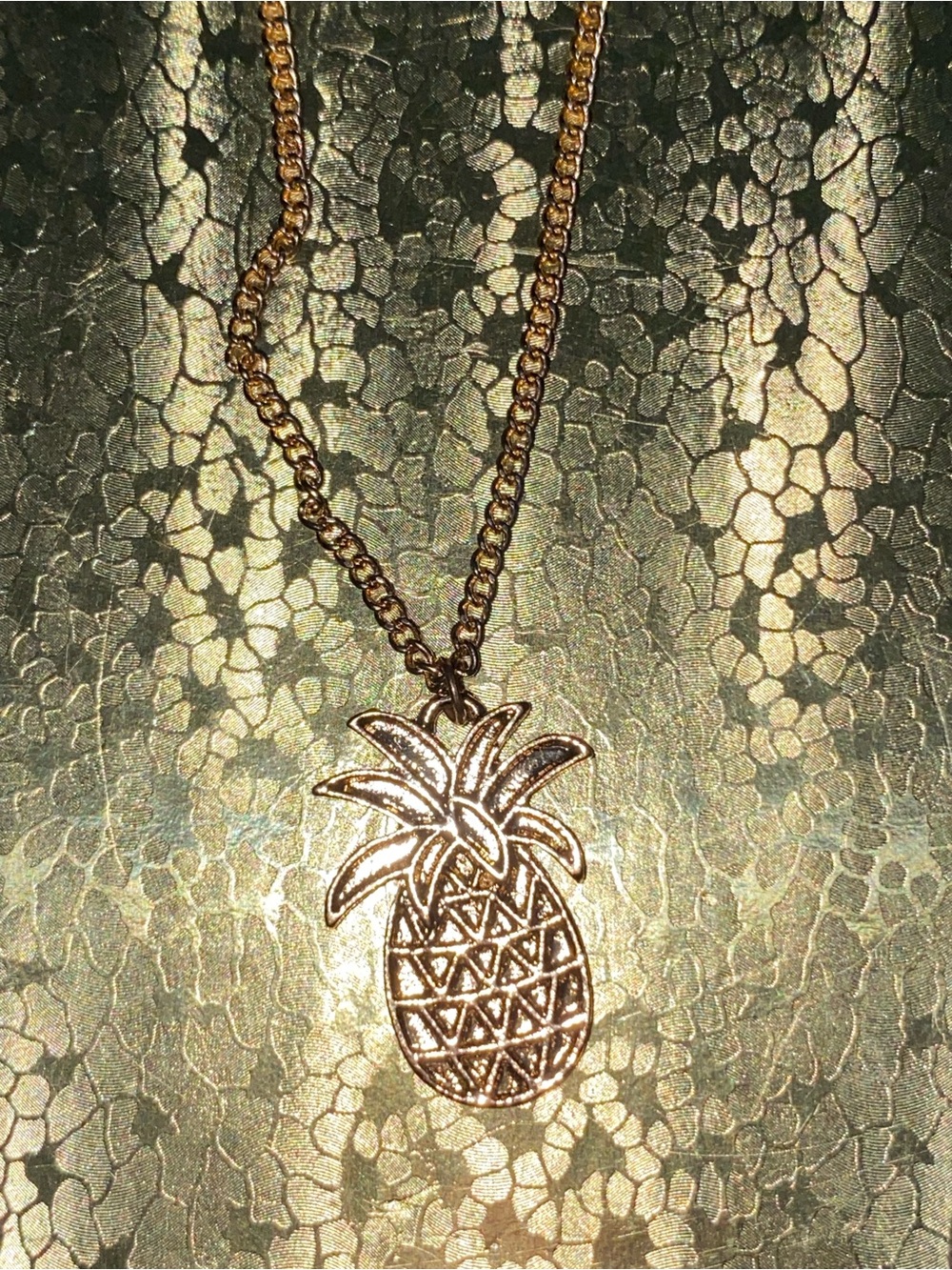 New Gold Pineapple Pendant Necklace